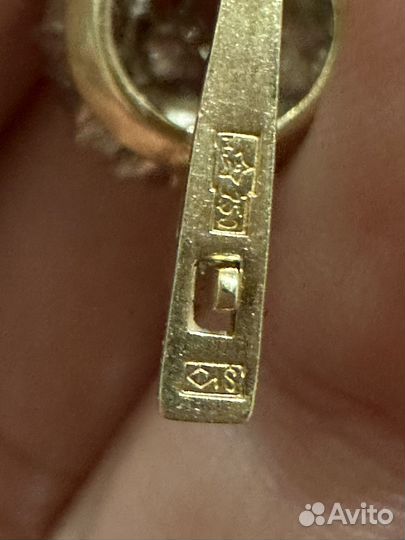 Старинные золотые серьги малина москва 750