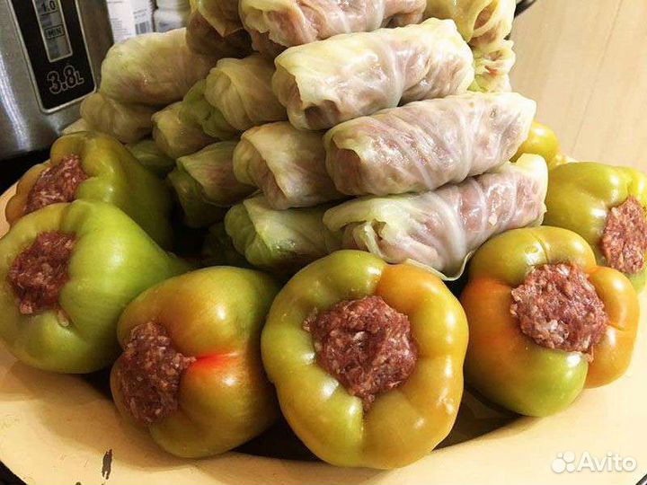 Домашнее фаршированные перцы. Голубцы фрикадельки