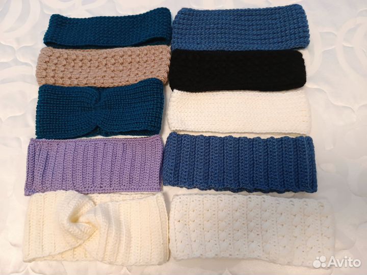Повязка на голову вязаная