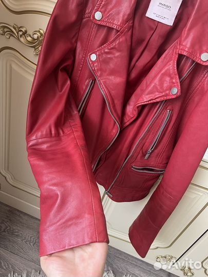Куртка кожаная mango