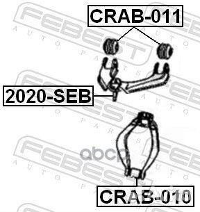 Сайлентблок переднего верхнего рычага crab011 F