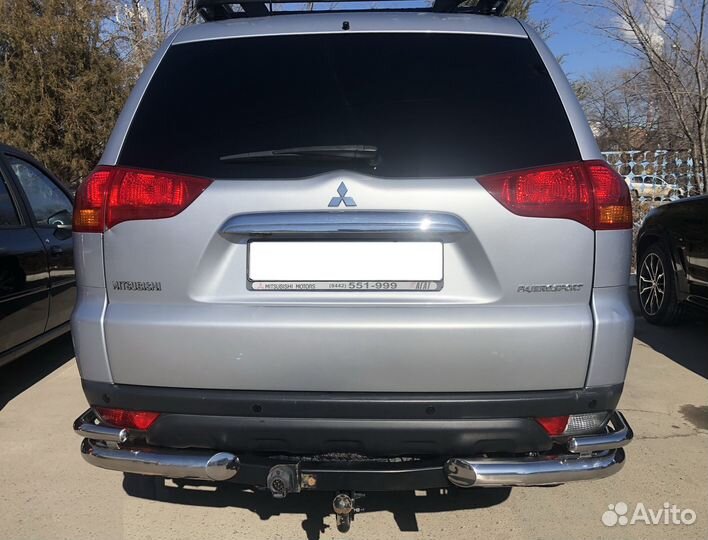 Защита задняя Mitsubishi Pajero Sport 2008+ углы д