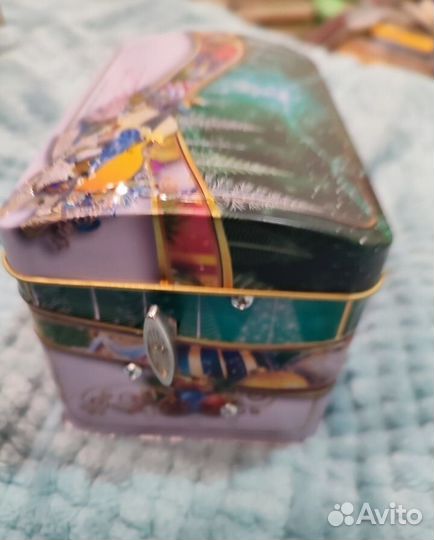 Музыкальная шкатулка механическая от чая современ