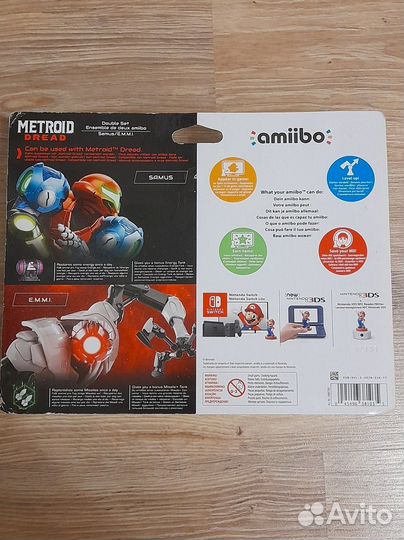 Фигурки Amiibo Самус Аран и E.M.M.I (Metroid)