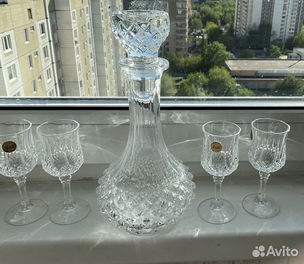 Графин+ 4 рюмки Cristal. Франция