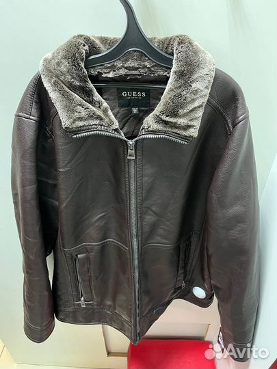 Кожаная куртка guess мужская оригинал