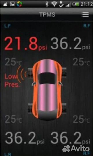 Bluetooth Датчик Давления в Шинах Автомобиля Tpms