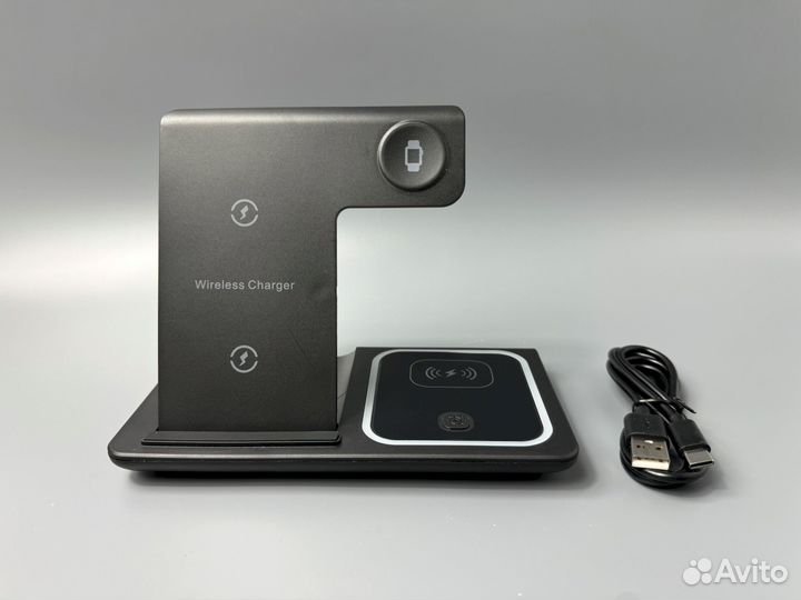 Беспроводная зарядка для iPhone, AirPods, Watch