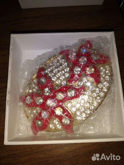 Пряжка стразы под золото