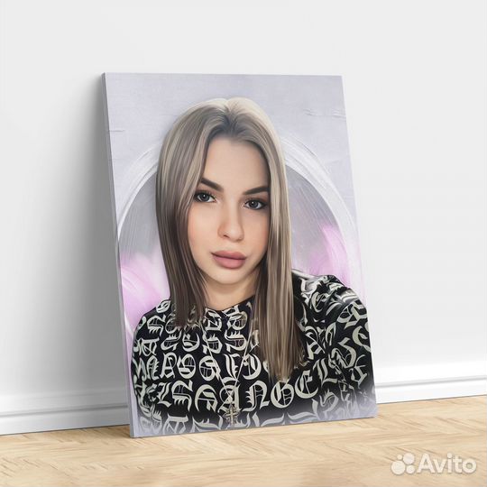 Портрет по фото на холсте