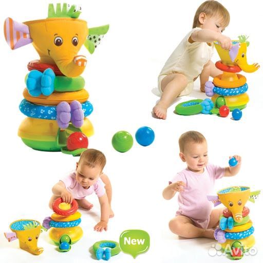 Развивающий Слон пирамидка tiny love