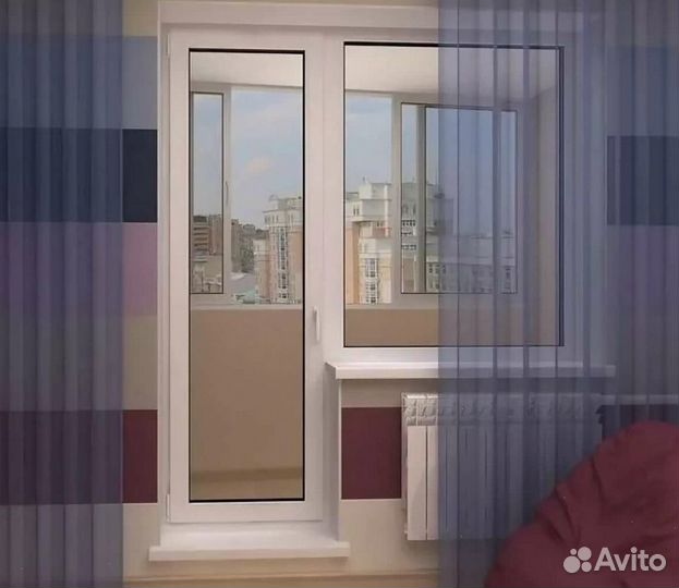 Выход на балкон с обшивкой