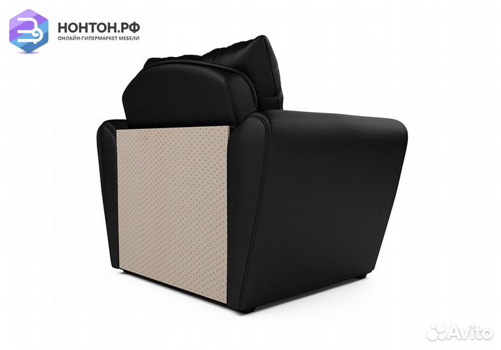 Кресло выкатное Квартет экокожа черная