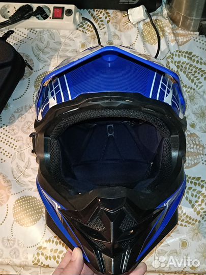 Эндуро шлем с зимними очками