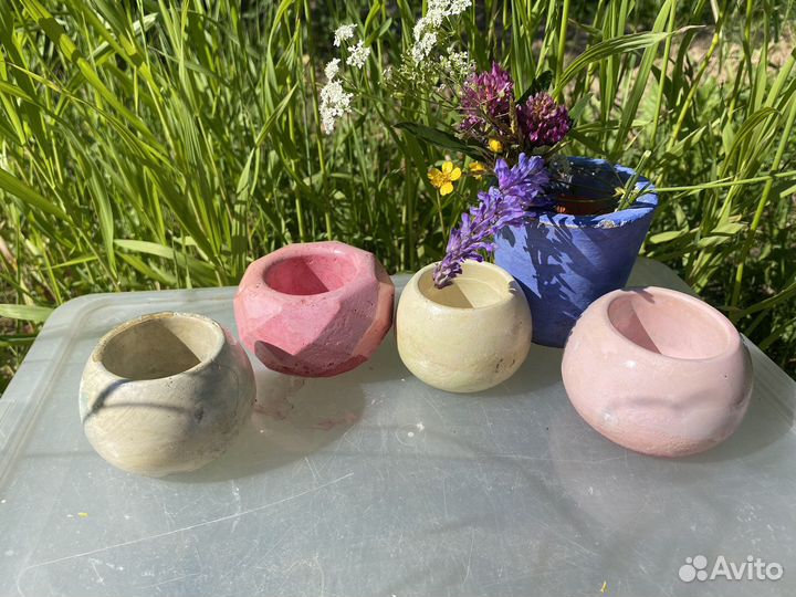 Горшочки из гипса