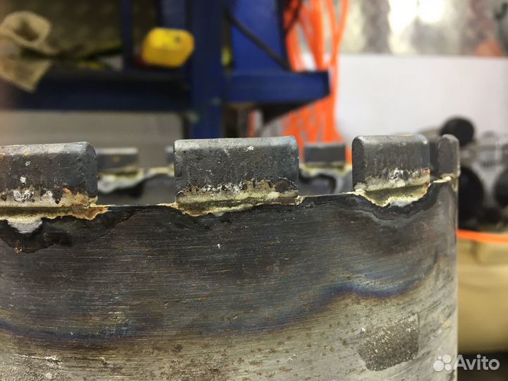 Напайка алмазных коронок и дисков на станках