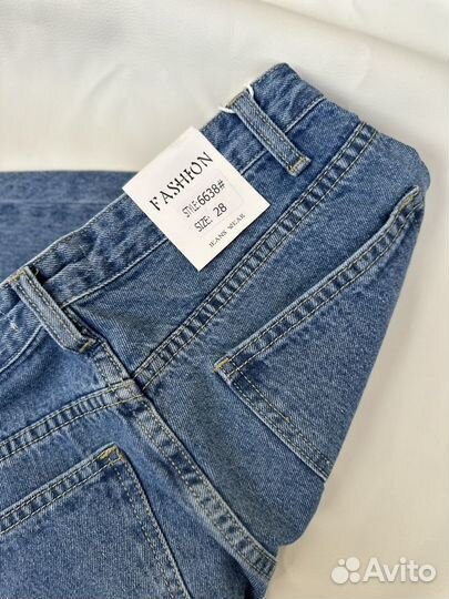 Джинсы синие женские штаны брюки новые denim mom