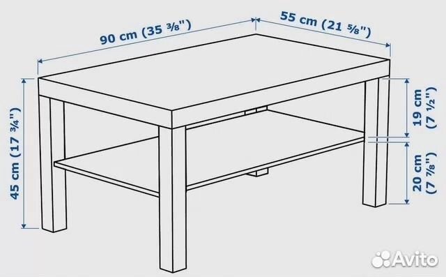 Журнальный столик Lack (IKEA) бу