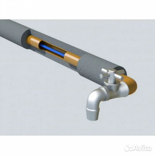 Греющий кабель в трубу 43 метра саморег комплект