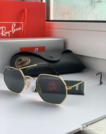 Очки ray ban octagonal черные