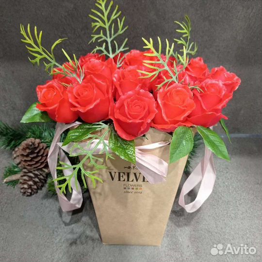 Букет из мыльных цветов