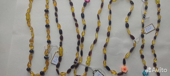 Детские бусы из натурального янтаря