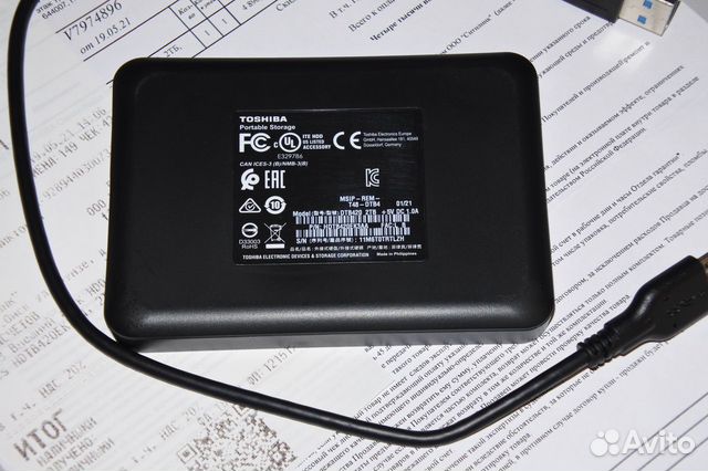 2 Tb Внешний диск Toshiba Canvio Basics чёрный объявление продам