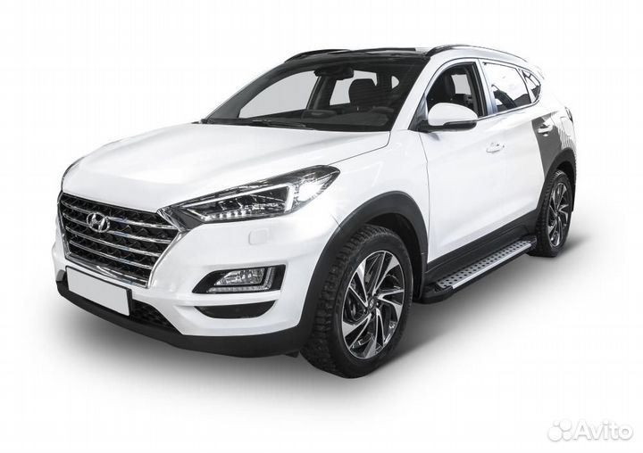 Пороги Подножки Hyundai Tucson 2015-21 Bmw-Style