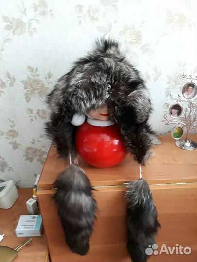 Шапка из чернобурки детская