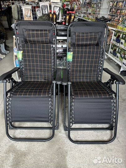 Кресло шезлонг усиленный для отдыха 150кг