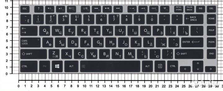Клавиатура для Toshiba M40T черная с серой рамкой