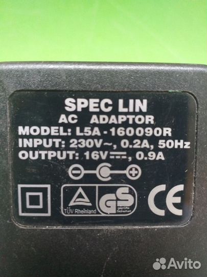 Адаптер spec LIN L5A-160090R 16V 0,9 А