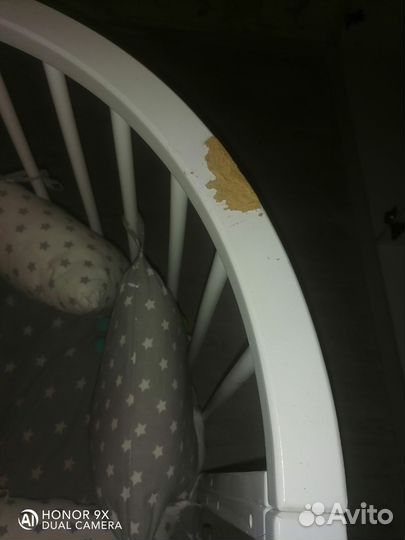 Детская кроватка круглая овальная