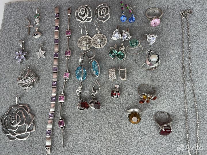 Серьги, кольца серебро