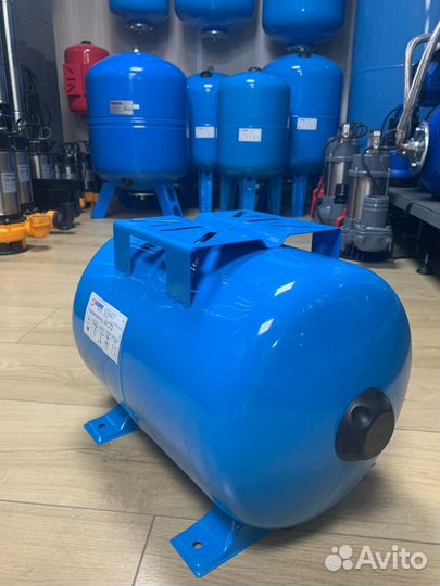 Гидроаккумулятор Беламос 24CT2 синий, горизонтальн