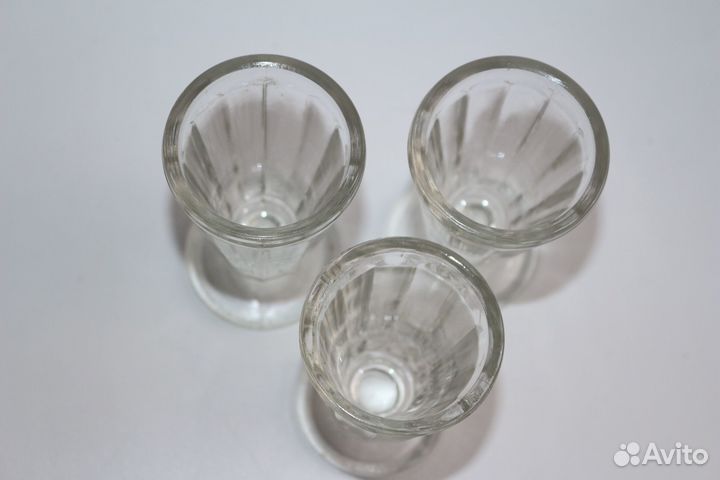 Старые старинные рюмки лафитники 3шт