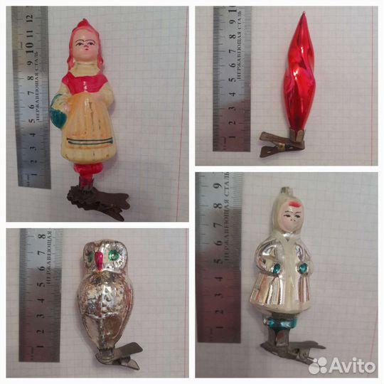 Елочные игрушки ссср:толстое стекло,снежинки, бусы