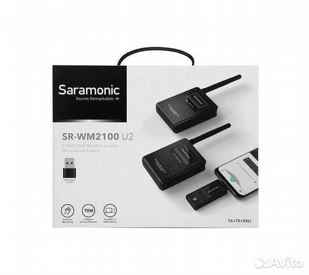 Радиосистема Saramonic SR-WM2100 U2 петличная, 2 п