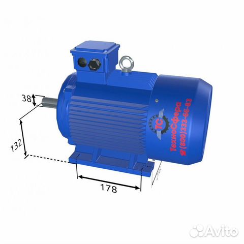 Электродвигатель аир 132М8 (5,5кВт/750об.мин)