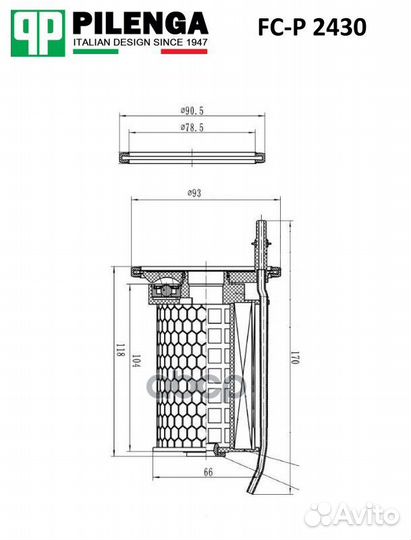 Фильтр топливный KX398 fiat doblo/ducato diese