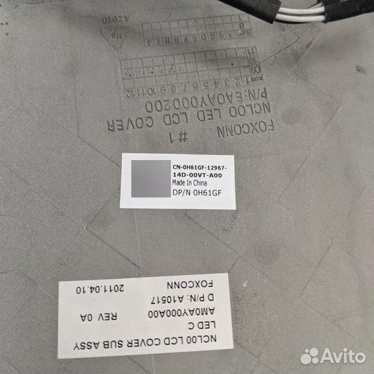 Крышка матрицы 0h61gf, AM0AY000A00, Dell Latitude