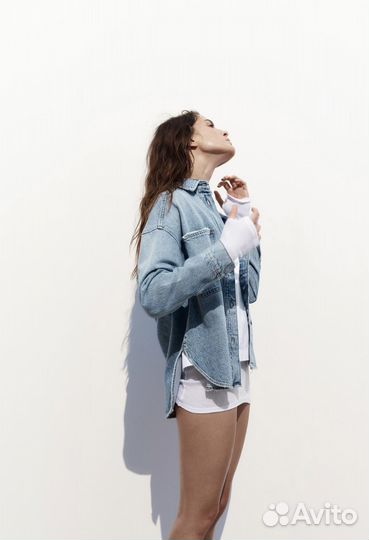 Zara жакет из денима в наличии