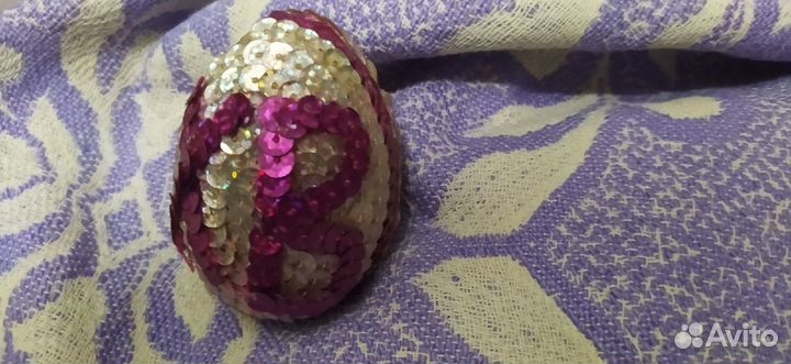 Сувенирное пасхальное яйцо (с крупное куриное)