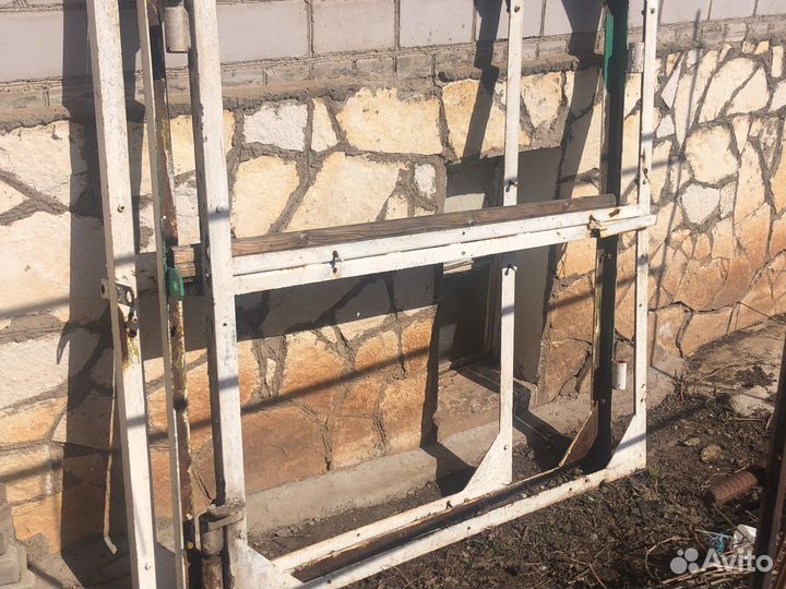 Ворота с калиткой распашные бу