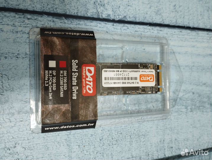Новый M2 2280 SATA 3 SSD 240GB