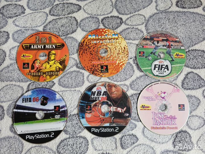 Диски с играми PS2