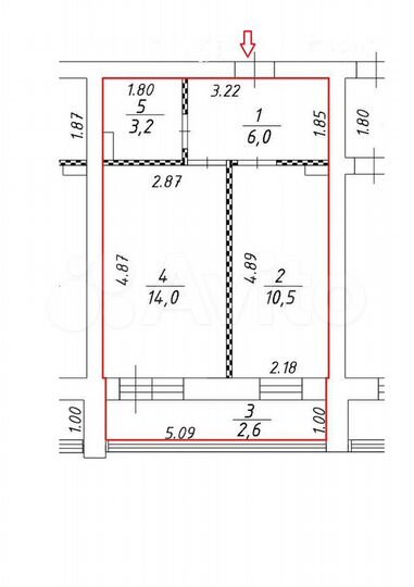 1-к. квартира, 34 м², 7/7 эт.