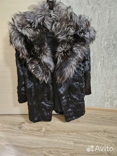 Шуба норковая 46 48 черная