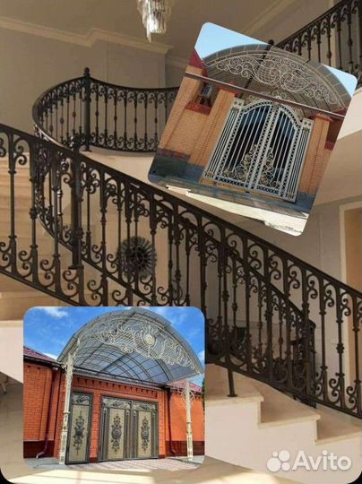 Кованые ворота и калитки навесы