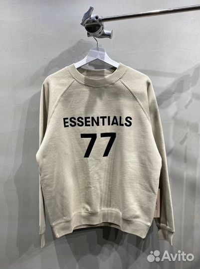 Свитшот Essentials 77 оверсайз бежый черный